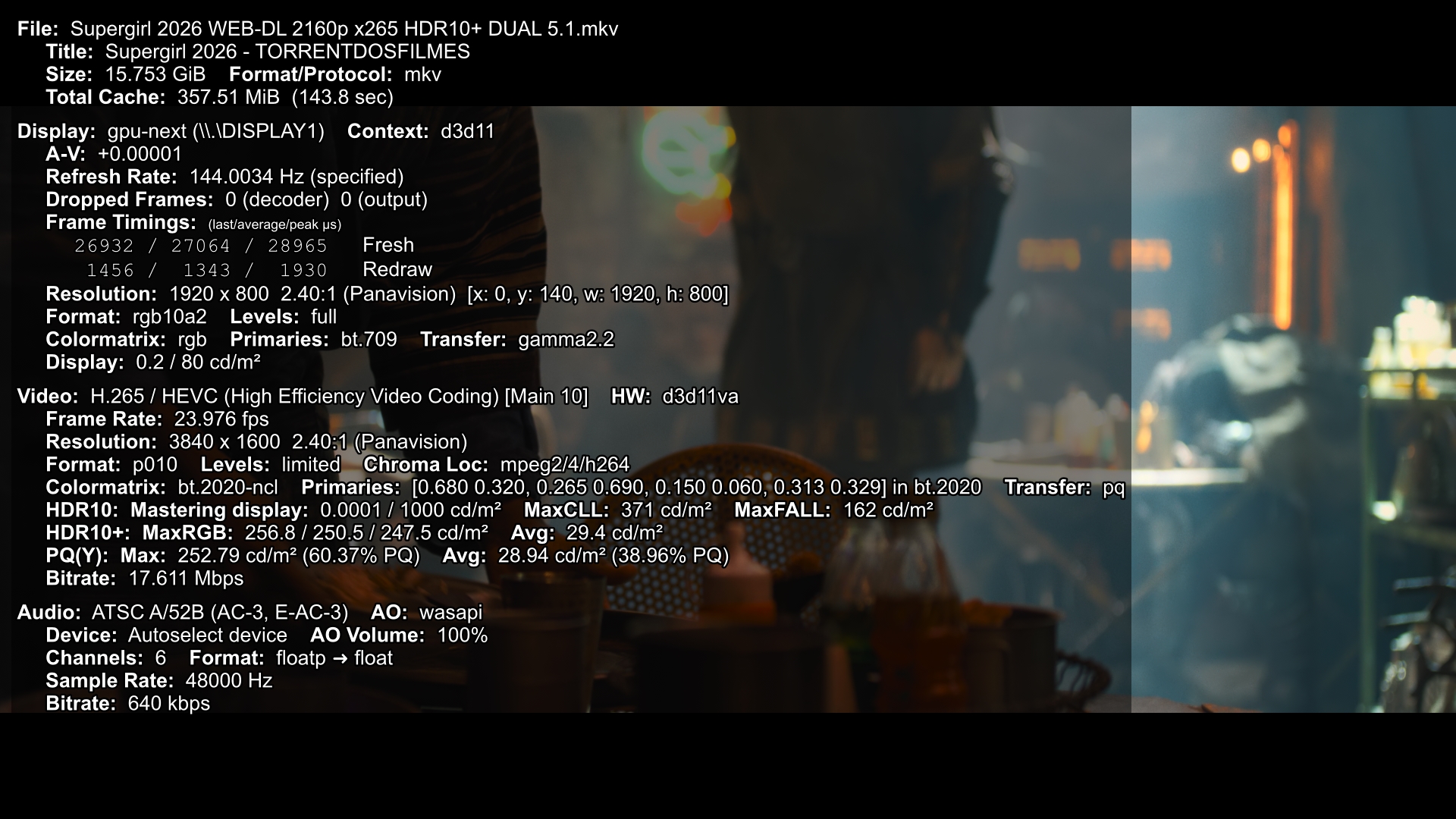 Real-Time 4K HDR10+ Playback Statistics